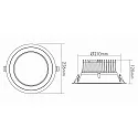 nobilé Downlight LED DOWNLIGHT 210 dimbaar, UGR < 19 IP40, wit dimbaar
