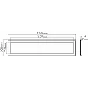 nobilé LED PANEL R2S UGR <19, IP40 IK07, 124.5 x 30.8 x 0.9cm, 38W 4000K 4000lm, white, non dimmable