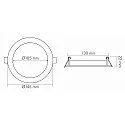 nobilé recessed downlight LED PANEL FLAT 105 R 350MA IP44 round, excl. LED driver IP44, white dimmable