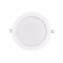 Inbouwdownlight LED PANEL FLAT 130 R SCCT 350MA OPAL rond, CCT Switch, excl. netvoeding IP20, zwart dimbaar