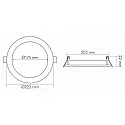 nobilé recessed downlight LED PANEL FLAT 190 R DTW 350MA OPAL round, Dim-To-Warm, excl. LED driver IP20, white dimmable