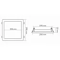 nobilé Inbouwdownlight LED PANEL FLAT 300 Q 830 350MA OPAL hoekig, standaard, excl. netvoeding IP20, wit dimbaar