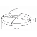 Plafondbevestiging LED PANEL R Ø 600MM / Ø 780MM rond, mechanisch, wit