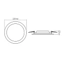 nobilé LED paneel BACKLIGHT 220 R SCCT rond, 11W 3000K