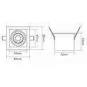 nobilé Downlight MINI KARDAN E1 1-vlams, draaibaar, dimbaar IP20, titaan dimbaar