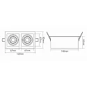 nobilé downlight MINI KARDAN E2 2 flames, swivelling, dimmable titanium