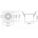 nobilé Inbouwarmatuur LED MINI KARDAN E1 BIO 1-vlams, draaibaar, dimbaar IP40, helder, zwart, titaan dimbaar 7W 550lm 3000K CRI 97