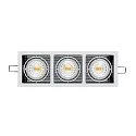 Inbouwarmatuur LED MINI KARDAN E3 BIO 3-vlams, draaibaar, dimbaar IP40, helder, zwart, titaan dimbaar 21W 1500lm 4000K CRI 97