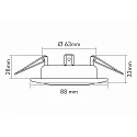 nobilé Downlight C 3830 draaibaar IP20, messing geborsteld dimbaar