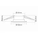 nobilé Downlight C 3860 stijf IP20, nikkel geborsteld dimbaar