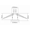 nobilé Plafondinbouwarmatuur C 392 G4 IP20, titaan dimbaar
