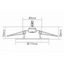 nobilé Plafondinbouwarmatuur C 410 Gy6,35 IP20, goud dimbaar