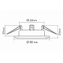 nobilé Downlight D 3830 draaibaar IP20, wit mat dimbaar
