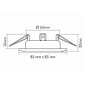 nobilé Downlight D 3830 Q draaibaar IP20, wit dimbaar