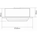 nobilé LED Furniture recessed luminaire DOWNLIGHT N 5022, Ø 6.8cm, COB, 3.3W, 3000K, swiveling, brushed nickel