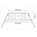 nobilé Downlight N 5030 stijf, dimbaar IP20, goud dimbaar
