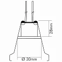 nobilé Downlight N 411 G4 IP20, chroom mat dimbaar