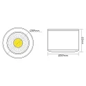 nobilé downlight A 5068 round IP40, black matt dimmable