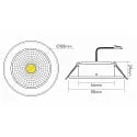 nobilé Inbouwdownlight ECO FLAT 5068R DIM / 38° rond, CCT Switch, dimbaar IP40, wit mat dimbaar
