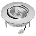 nobilé Downlight 5068 ECO FLAT SCCT 38° DIM C rond, draaibaar, CCT Switch IP40, chroom mat dimbaar