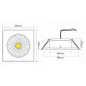 nobilé recessed downlight ECO FLAT 5068Q DIM / 38° round, CCT Switch, dimmable IP40, white matt dimmable