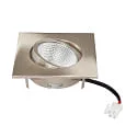 nobilé Downlight 5068Q ECO FLAT SCCT 38° DIM C hoekig, draaibaar, CCT Switch IP40, nikkel geborsteld dimbaar