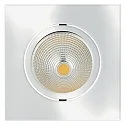 Recessed LED spot 5068Q ECO FLAT, square, 350mA, 8W 4000K 750lm 24°, swivelling, dimmable, chrome