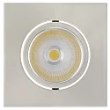 Downlight 5068Q ECO FLAT hoekig, draaibaar, dimbaar IP40, nikkel geborsteld dimbaar