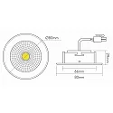 nobilé Recessed LED spot 5068 ECO FLAT, IP44, round, 350mA, 8W 4000K 750lm 38°, CRi>90, dimmable, matt white