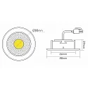 nobilé downlight A 5068 T FLAT round IP40, white matt dimmable