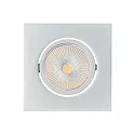 Downlight 5068Q ECO FLAT BIO hoekig IP40, chroom mat dimbaar