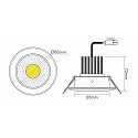 nobilé Recessed LED spot DOWNLIGHT A 5068 S IP44, COB, Ø 8cm, 12W 4000K 1100lm 38°, CRi>90, white