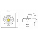 Downlight 5068Q ECO FLAT BIO hoekig IP40