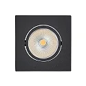 Downlight 5068Q ECO FLAT BIO hoekig IP40, zwart mat dimbaar