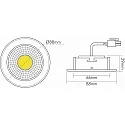 Downlight A 5068 T FLAT BIO dimbaar IP40