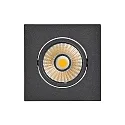 downlight 5068Q ECO DOB square IP40, black matt dimmable