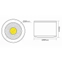 nobilé Downlight A 5068 BIO draaibaar LED IP40, chroom, gepoedercoat dimbaar