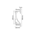 nobilé Recessed aluminum profile luminaire, for strips up to 1.25cm width, 200cm