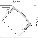 nobilé Hoekprofiel 2 OP, aluminium