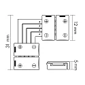 nobilé Hoekverbinder LED SMD 5050 set van 5, 4-polig