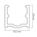 nobilé Profiel LED NEON SMD 1516 RGB – FIX stijf, mechanisch, straight, zilver