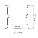 nobilé Cliphouder LED NEON SMD 1516 RGB mechanisch, set van 10, zilver