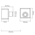 nobilé Eindkap LED NEON SMD 1516 RGB mechanisch, set van 10, melkachtig, transparant