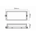nobilé LED voedingsapparaat EL-240-24V IP67 met open kabel, spanningsconstante, schakelbaar, zilver