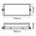 LED voedingsapparaat EL-150-24V IP67 met open kabel, spanningsconstante, schakelbaar, zilver