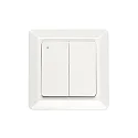 Knop 2-voudig, Bluetooth aanstuurbaar, glanzend, wit