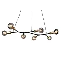 Nordlux Pendelarmatuur JOSEFINE 7-vlams E27 IP20, zwart, zwart mat 