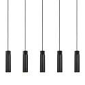 Nordlux Pendelarmatuur TILO 5-vlams GU10 IP20, zwart, zwart mat 
