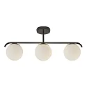 Ceiling luminaire GRANT, 3 flames, E14, IP20, black