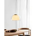 Nordlux Pendelarmatuur JELLY E27 IP20, glanzend, helder, messing, opaalwit, wit 